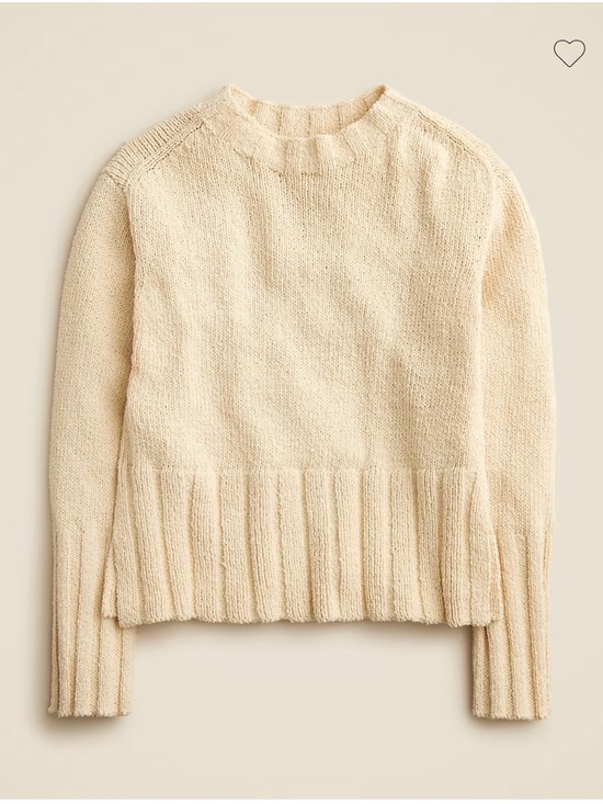 J. Crew Sweaters - J Crew Marina sweater in textured cotton blend warm sesame